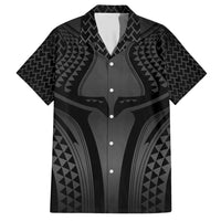 Hawaiian Kakau Art Tattoos Aquaman Style Family Matching Short Sleeve Bodycon Dress and Hawaiian Shirt Special Edition LT03 Dad's Shirt - Short Sleeve Black - Polynesian Pride