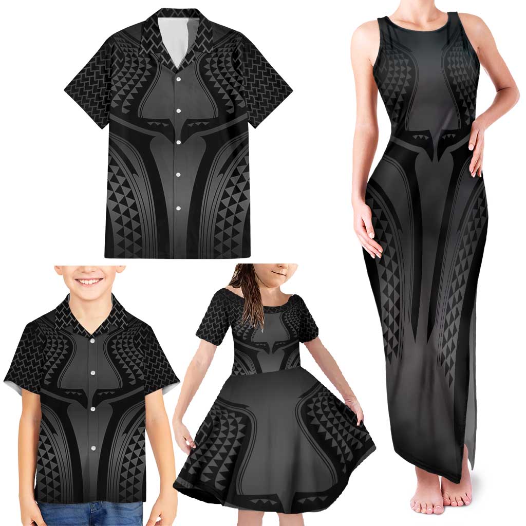Hawaiian Kakau Art Tattoos Aquaman Style Family Matching Tank Maxi Dress and Hawaiian Shirt Special Edition LT03 - Polynesian Pride