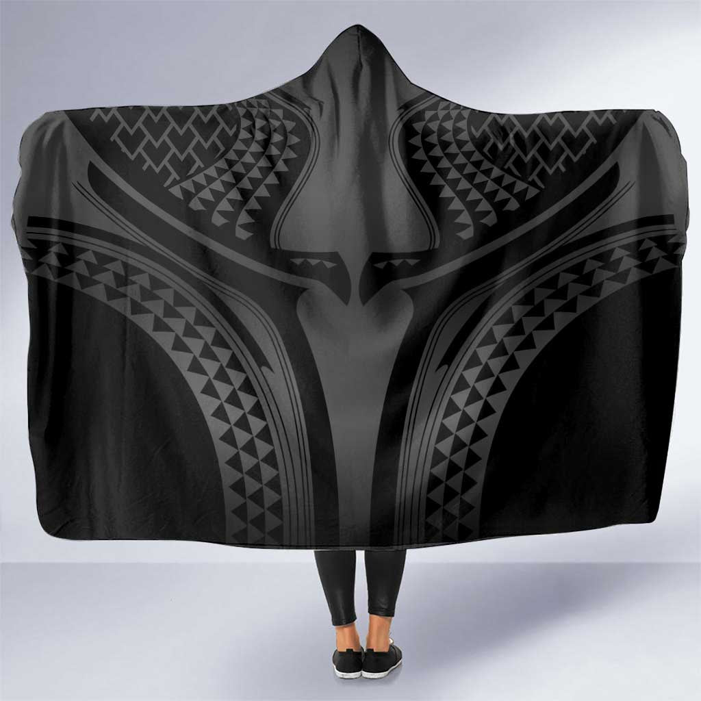 Hawaiian Kakau Art Tattoos Aquaman Style Hooded Blanket Special Edition LT03 One Size Black - Polynesian Pride