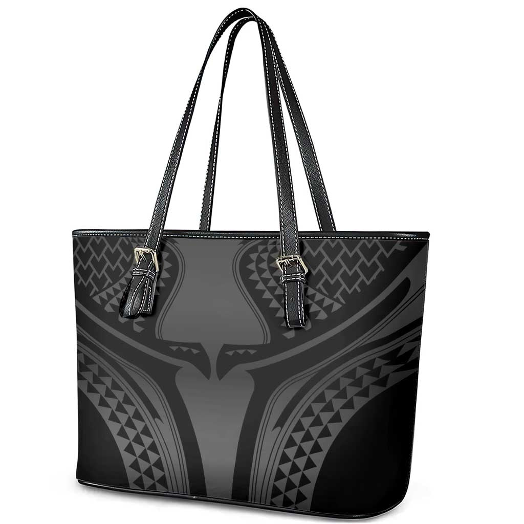 Hawaiian Kakau Art Tattoos Aquaman Style Leather Tote Bag Special Edition LT03 - Polynesian Pride