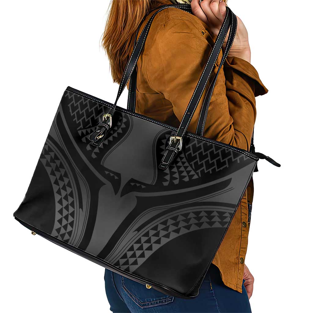 Hawaiian Kakau Art Tattoos Aquaman Style Leather Tote Bag Special Edition LT03 - Polynesian Pride
