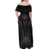 Hawaiian Kakau Art Tattoos Aquaman Style Off Shoulder Maxi Dress Special Edition - Polynesian Pride