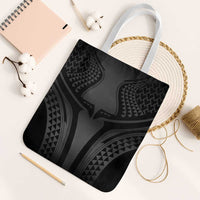 Hawaiian Kakau Art Tattoos Aquaman Style Tote Bag Special Edition LT03 White Strap One Size Black - Polynesian Pride