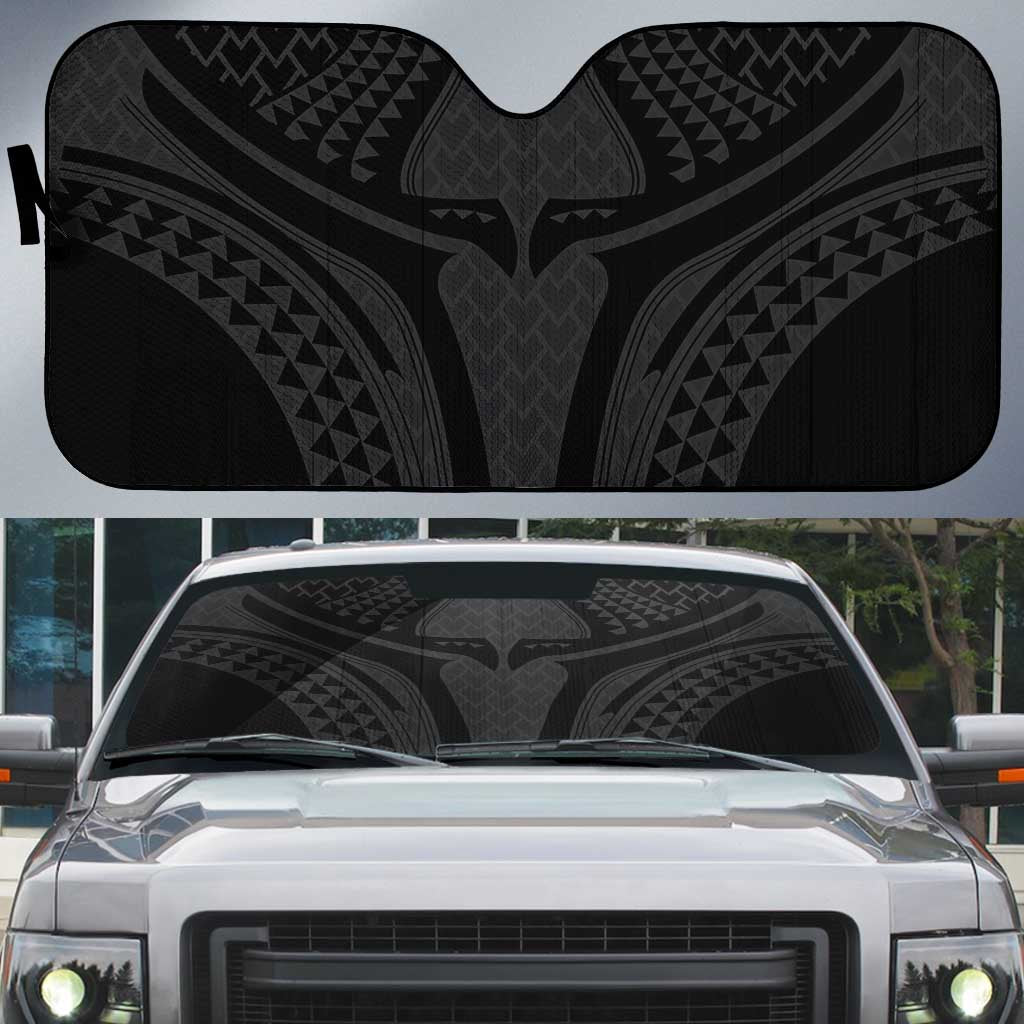 Hawaiian Kakau Art Tattoos Aquaman Style Auto Sun Shade Black Version LT03 Black - Polynesian Pride