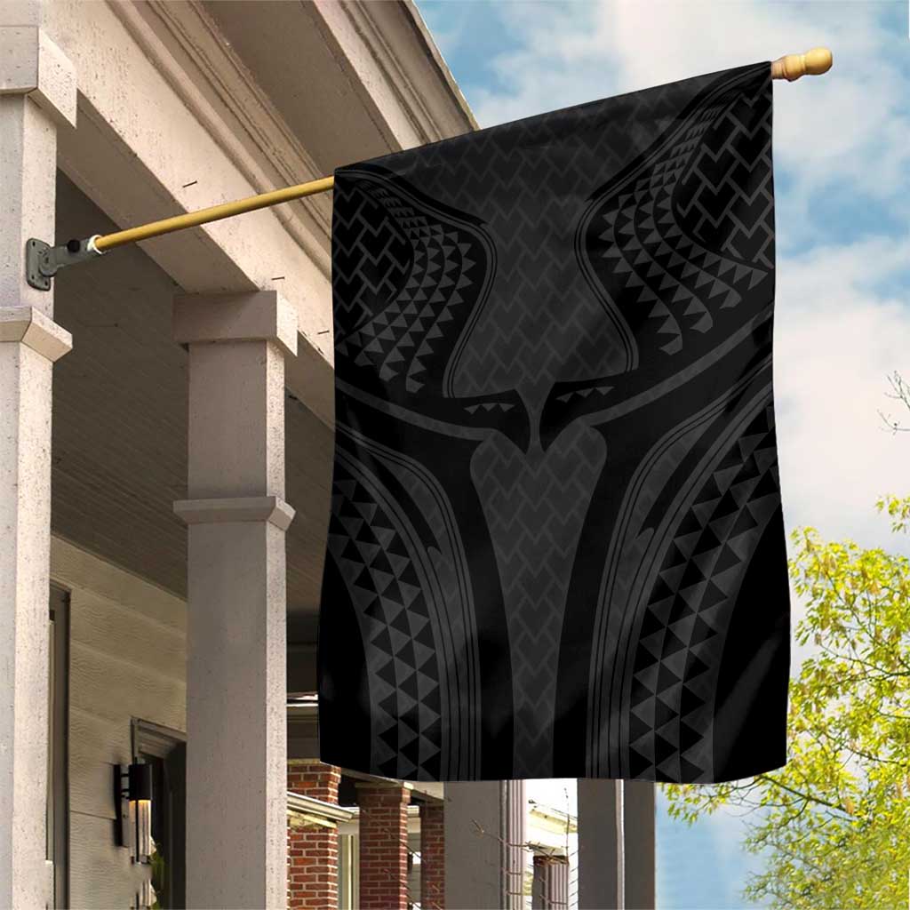 Hawaiian Kakau Art Tattoos Aquaman Style Garden Flag Black Version LT03 House Flag Black - Polynesian Pride