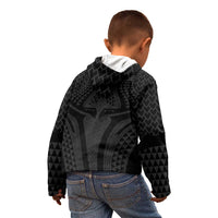Hawaiian Kakau Art Tattoos Aquaman Style Kid Hoodie Black Version - Polynesian Pride