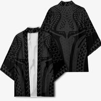 Hawaiian Kakau Art Tattoos Aquaman Style Kimono Black Version - Polynesian Pride