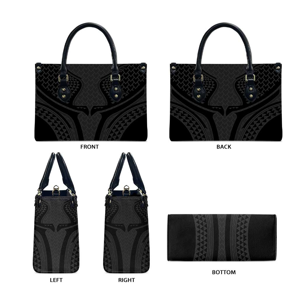 Hawaiian Kakau Art Tattoos Aquaman Style Leather Bag Black Version - Polynesian Pride