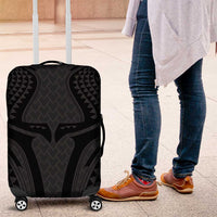 Hawaiian Kakau Art Tattoos Aquaman Style Luggage Cover Black Version LT03 Black - Polynesian Pride