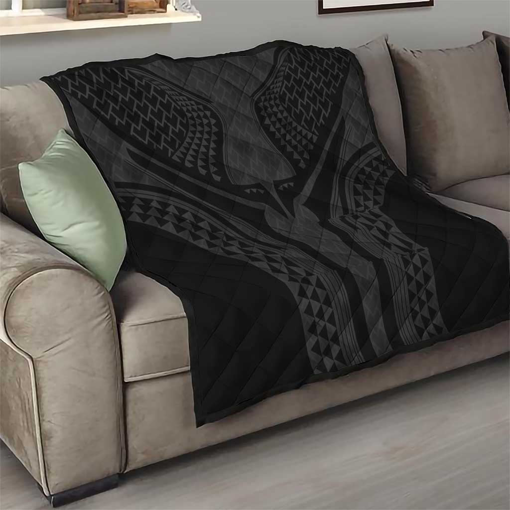 Hawaiian Kakau Art Tattoos Aquaman Style Quilt Black Version - Polynesian Pride