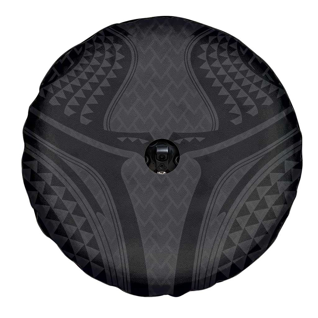 Hawaiian Kakau Art Tattoos Aquaman Style Spare Tire Cover Black Version - Polynesian Pride