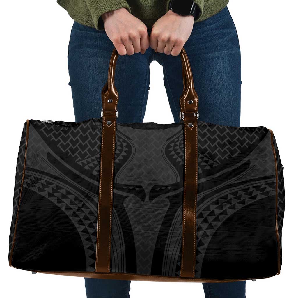 Hawaiian Kakau Art Tattoos Aquaman Style Travel Bag Black Version - Polynesian Pride