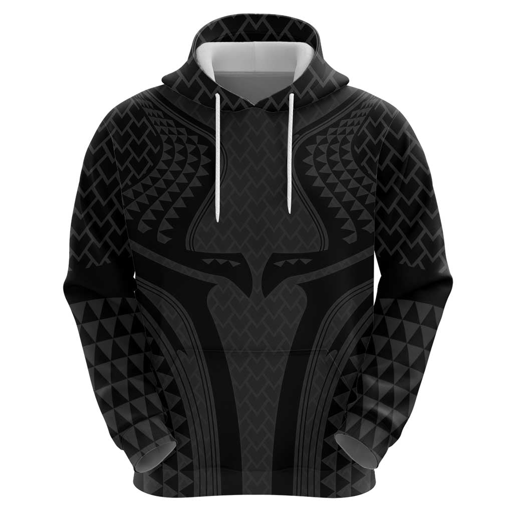 Hawaiian Kakau Art Tattoos Aquaman Style Zip Hoodie Black Version LT03 - Polynesian Pride