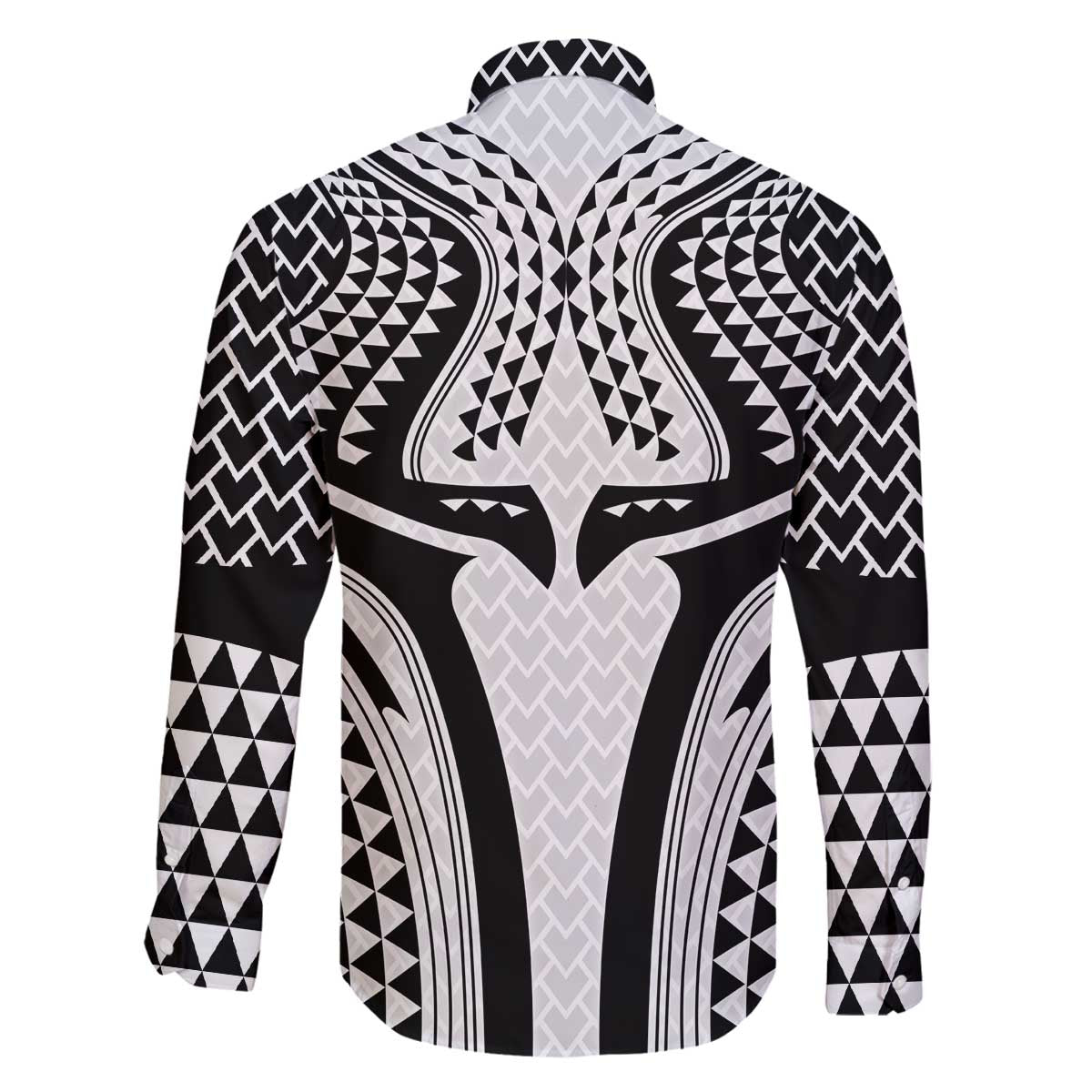 Hawaiian Kakau Art Tattoos Aquaman Style Family Matching Off The Shoulder Long Sleeve Dress and Hawaiian Shirt White Version LT03 - Polynesian Pride