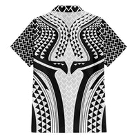 Hawaiian Kakau Art Tattoos Aquaman Style Family Matching Off Shoulder Maxi Dress and Hawaiian Shirt White Version LT03 - Polynesian Pride