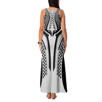 Hawaiian Kakau Art Tattoos Aquaman Style Family Matching Tank Maxi Dress and Hawaiian Shirt White Version LT03 - Polynesian Pride