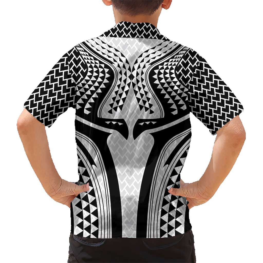 Hawaiian Kakau Art Tattoos Aquaman Style Kid Hawaiian Shirt White Version LT03 - Polynesian Pride