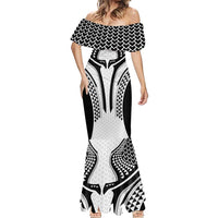 Hawaiian Kakau Art Tattoos Aquaman Style Mermaid Dress White Version LT03 - Polynesian Pride