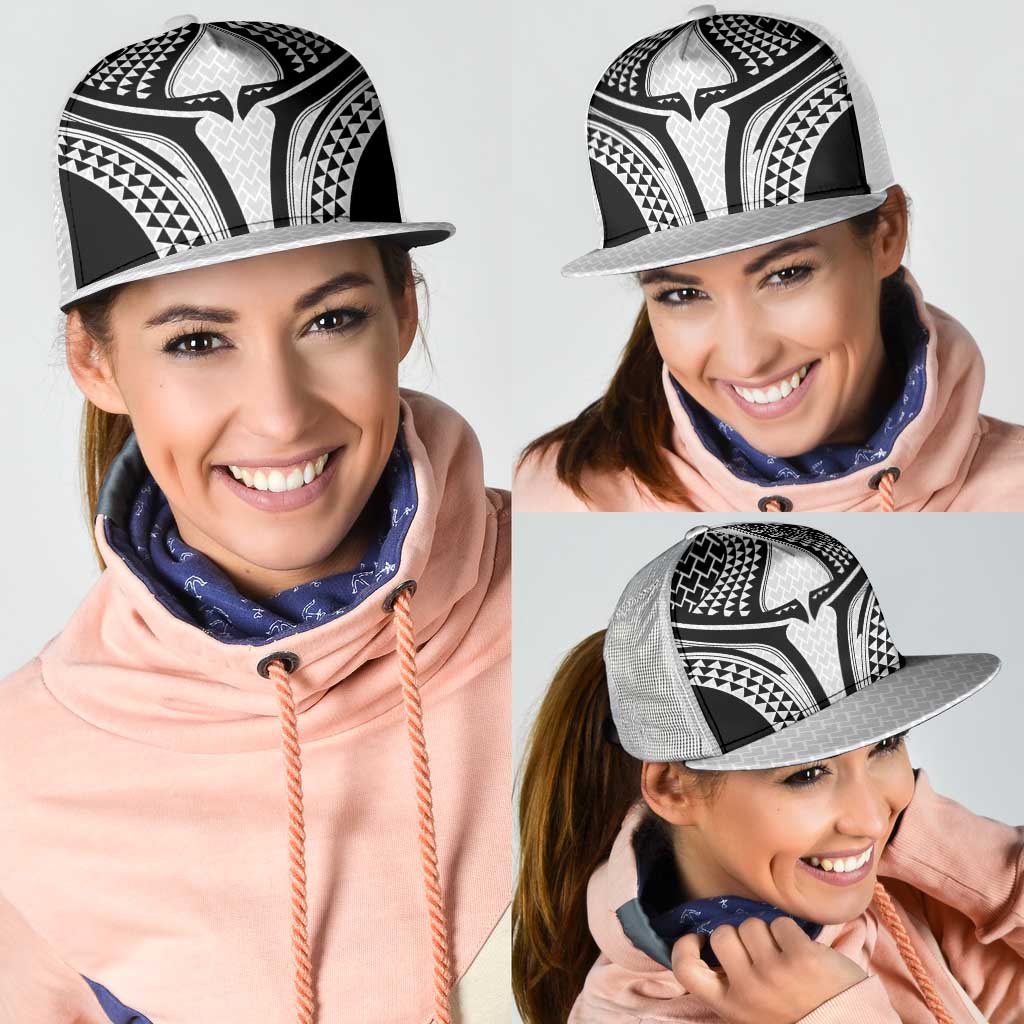 Hawaiian Kakau Art Tattoos Aquaman Style Mesh Trucker Cap White Version - Polynesian Pride