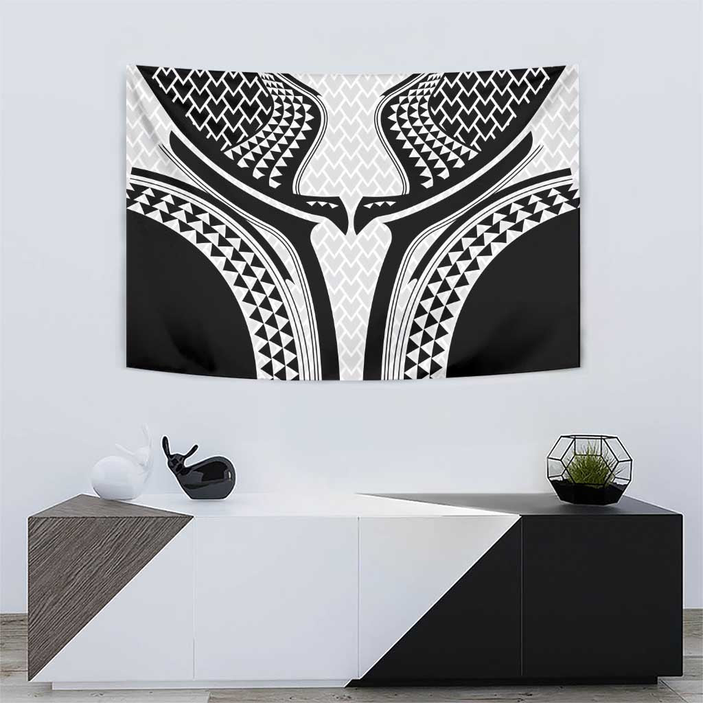 Hawaiian Kakau Art Tattoos Aquaman Style Tapestry White Version - Polynesian Pride