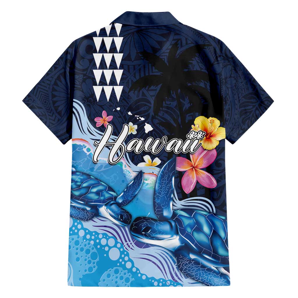 Hawaiian Honu Honi Ihu Family Matching Off Shoulder Maxi Dress and Hawaiian Shirt With Plumeria and Kakau Art Pattern LT03 - Polynesian Pride