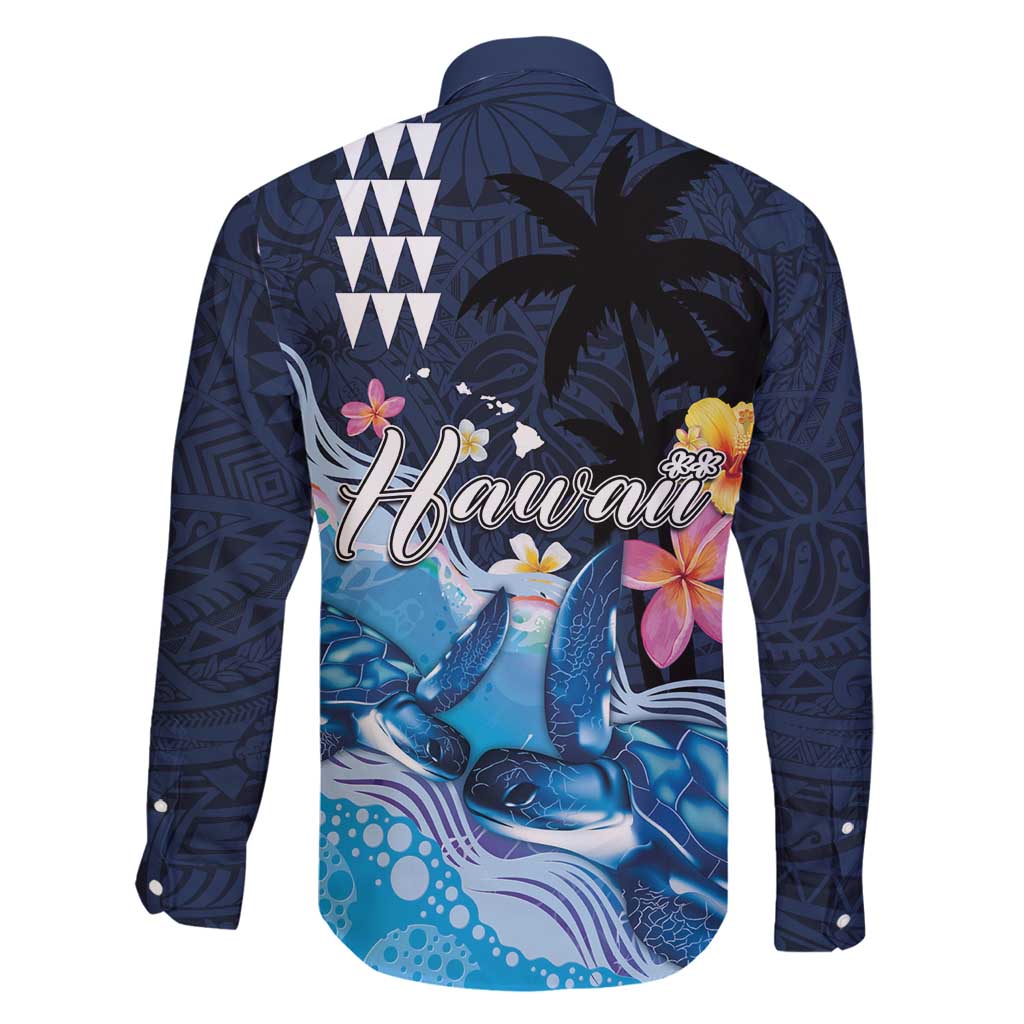 Hawaiian Honu Honi Ihu Family Matching Off Shoulder Short Dress and Hawaiian Shirt With Plumeria and Kakau Art Pattern LT03 - Polynesian Pride