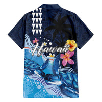 Hawaiian Honu Honi Ihu Family Matching Puletasi and Hawaiian Shirt With Plumeria and Kakau Art Pattern LT03 - Polynesian Pride