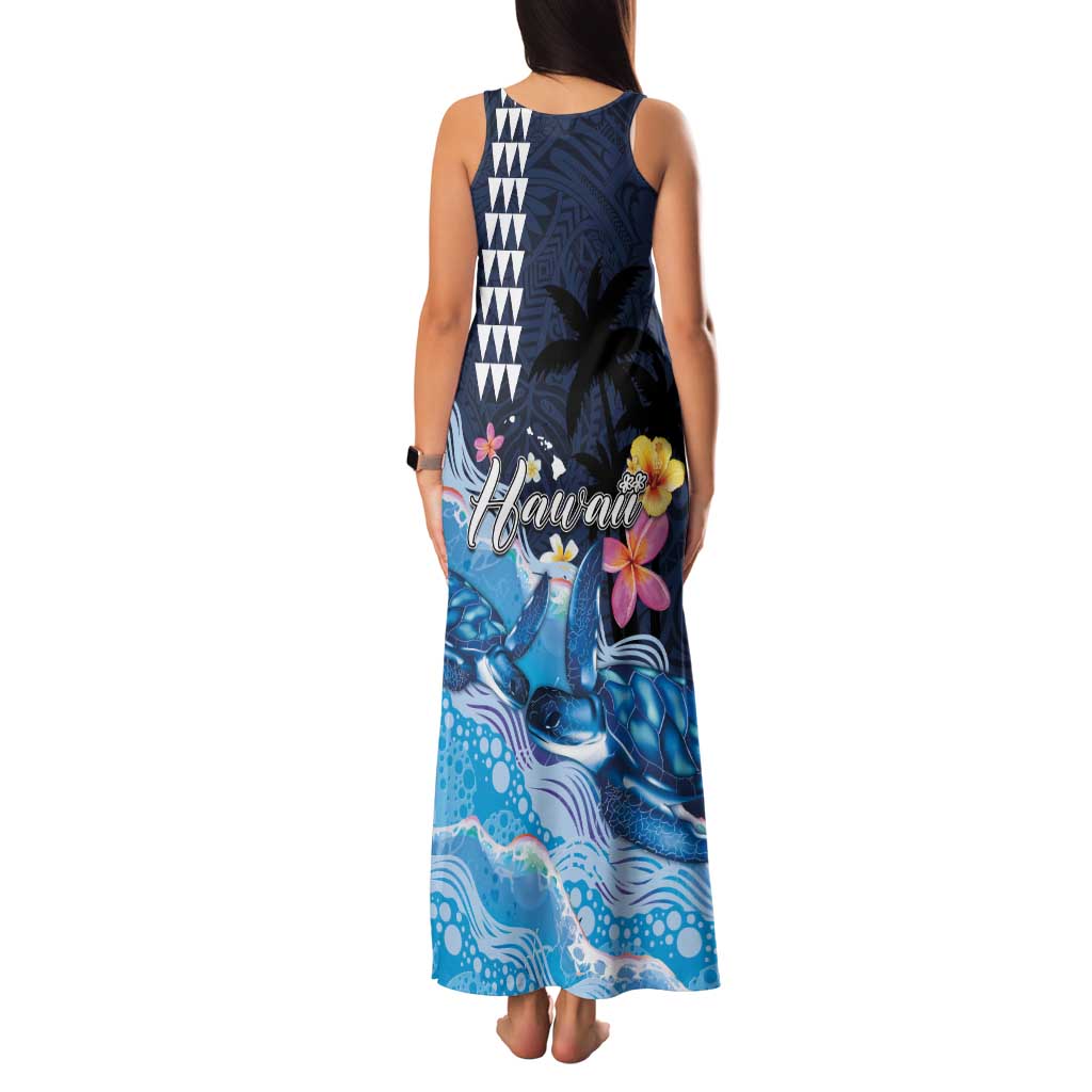 Hawaiian Honu Honi Ihu Family Matching Tank Maxi Dress and Hawaiian Shirt With Plumeria and Kakau Art Pattern LT03 - Polynesian Pride