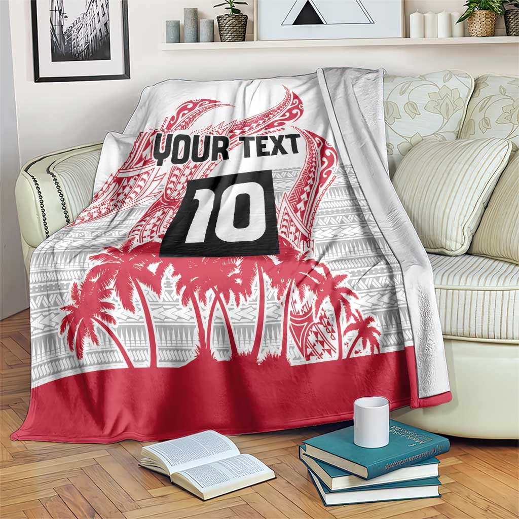 Cook Islands Marathon 2025-Pursuit in Paradise Blanket Red Color LT03 Red - Polynesian Pride