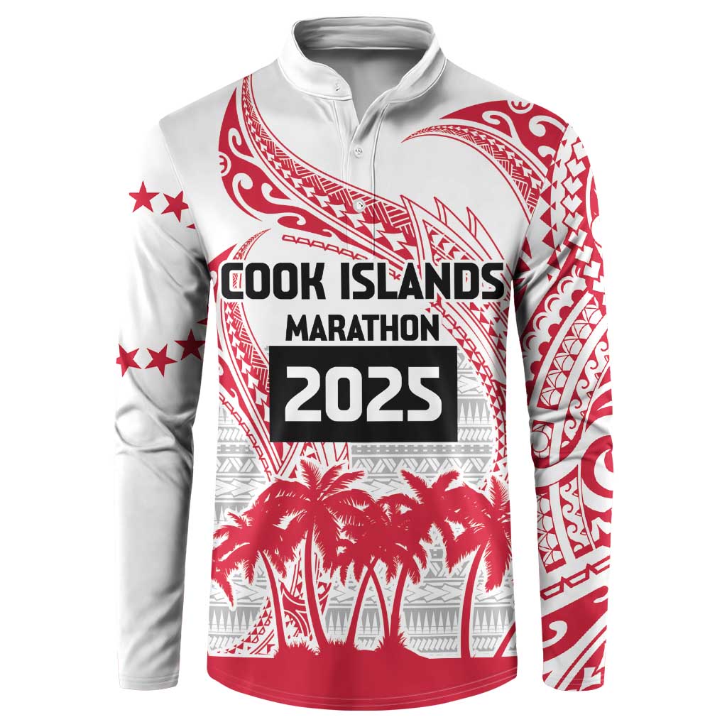 Cook Islands Marathon 2025-Pursuit in Paradise Button Sweatshirt Red Color LT03 Red - Polynesian Pride