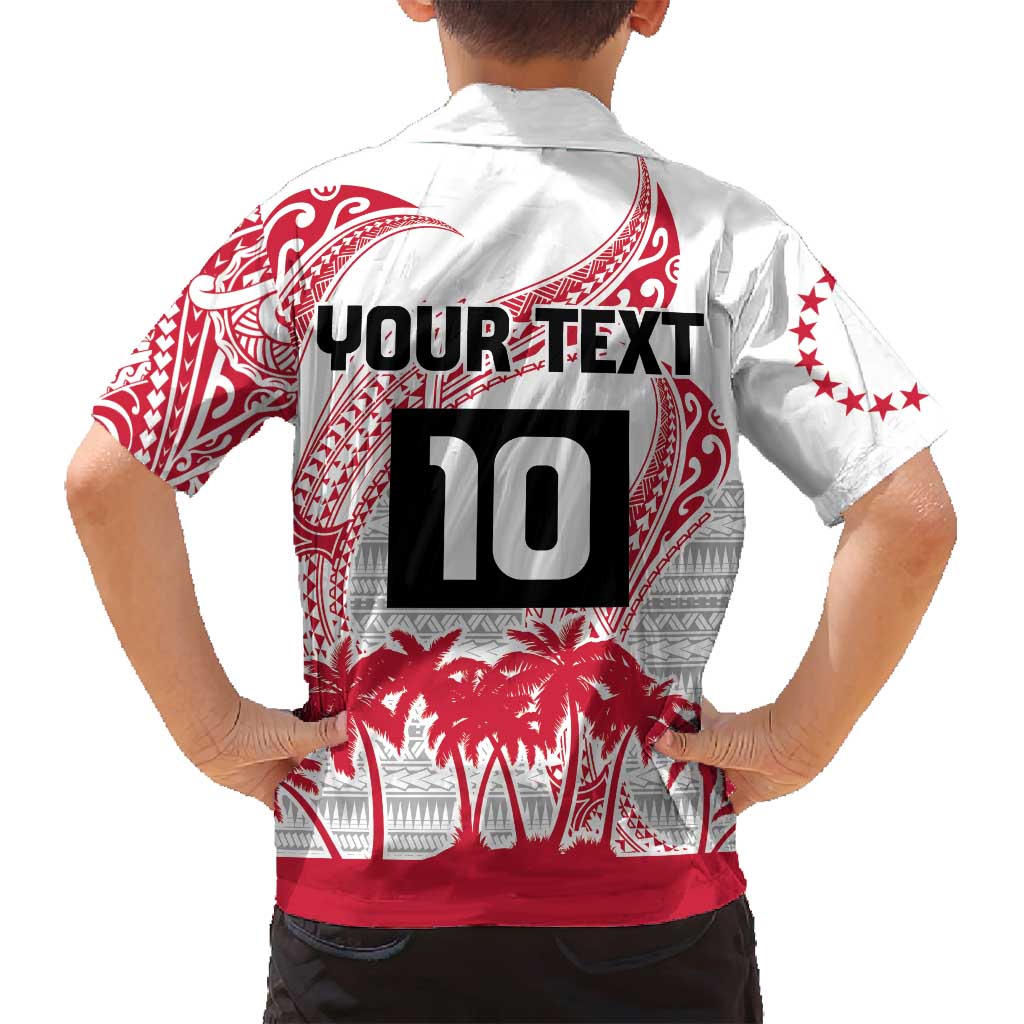 Cook Islands Marathon 2025-Pursuit in Paradise Family Matching Off Shoulder Short Dress and Hawaiian Shirt Red Color LT03 - Polynesian Pride
