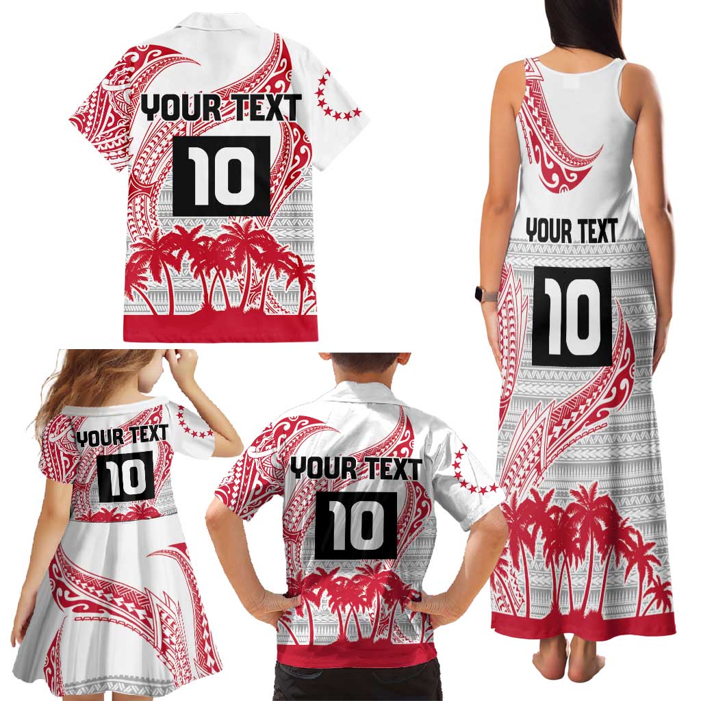 Cook Islands Marathon 2025-Pursuit in Paradise Family Matching Tank Maxi Dress and Hawaiian Shirt Red Color LT03 - Polynesian Pride