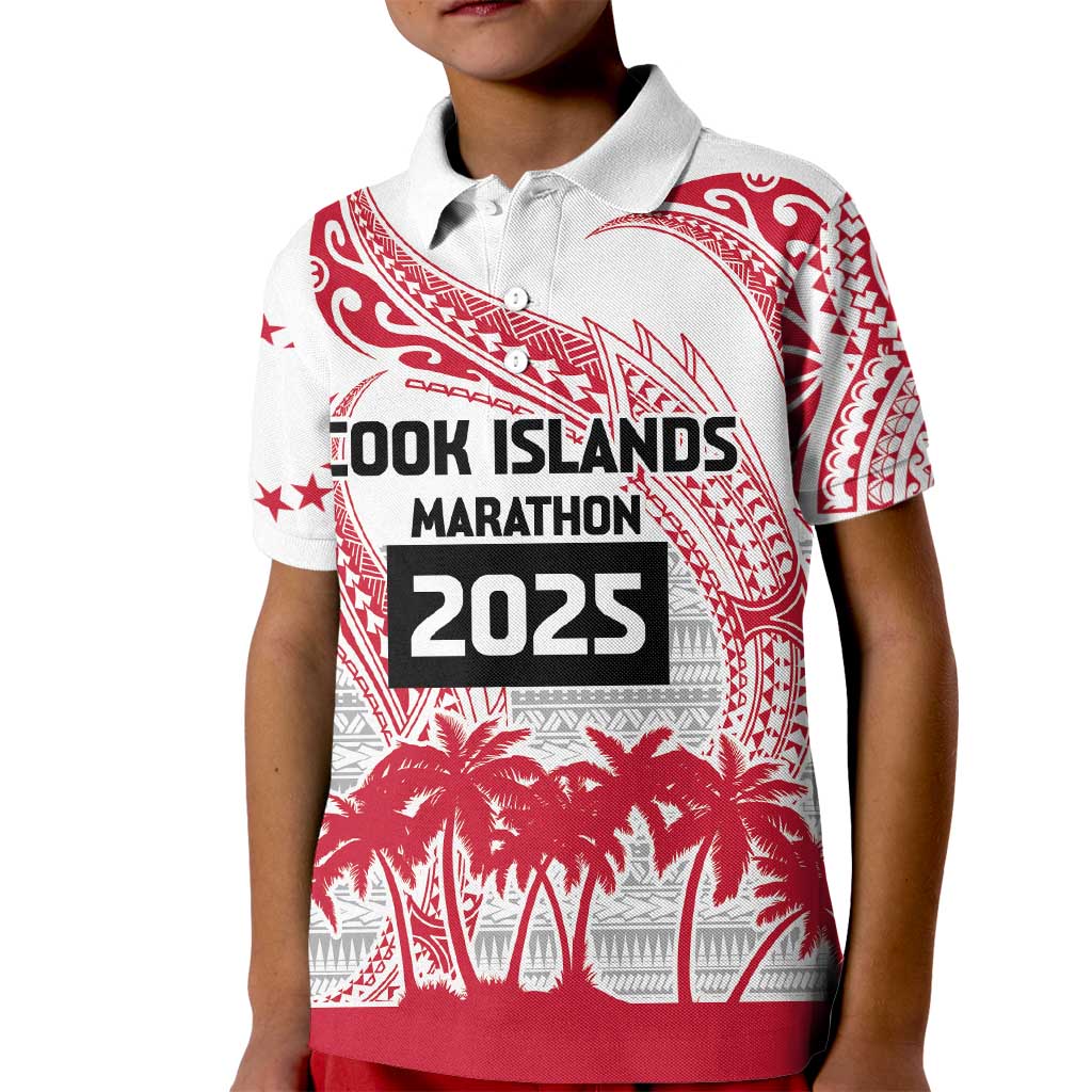 Cook Islands Marathon 2025-Pursuit in Paradise Kid Polo Shirt Red Color