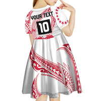 Cook Islands Marathon 2025-Pursuit in Paradise Kid Short Sleeve Dress Red Color