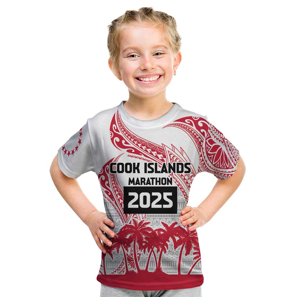 Cook Islands Marathon 2025-Pursuit in Paradise Kid T Shirt Red Color
