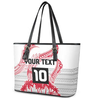 Cook Islands Marathon 2025-Pursuit in Paradise Leather Tote Bag Red Color