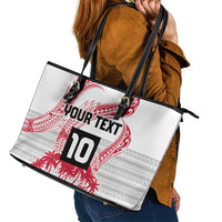 Cook Islands Marathon 2025-Pursuit in Paradise Leather Tote Bag Red Color