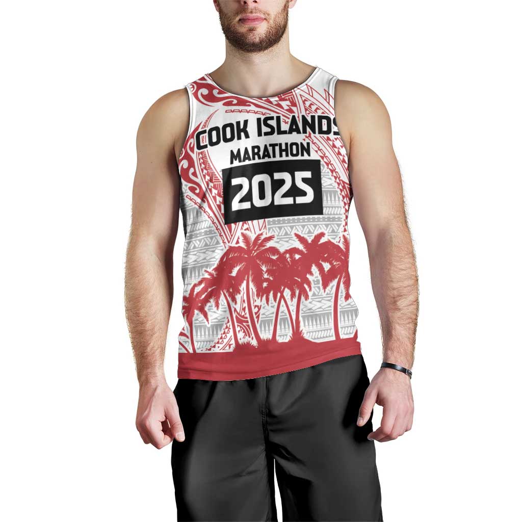 Cook Islands Marathon 2025-Pursuit in Paradise Men Tank Top Red Color