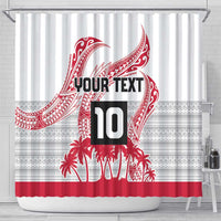 Cook Islands Marathon 2025-Pursuit in Paradise Shower Curtain Red Color LT03 - Polynesian Pride