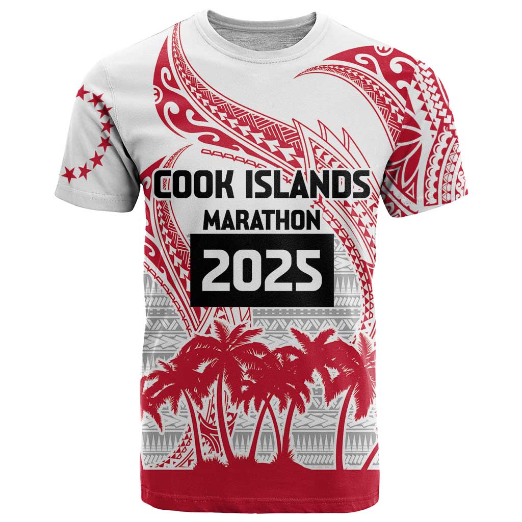 Cook Islands Marathon 2025-Pursuit in Paradise T Shirt Red Color