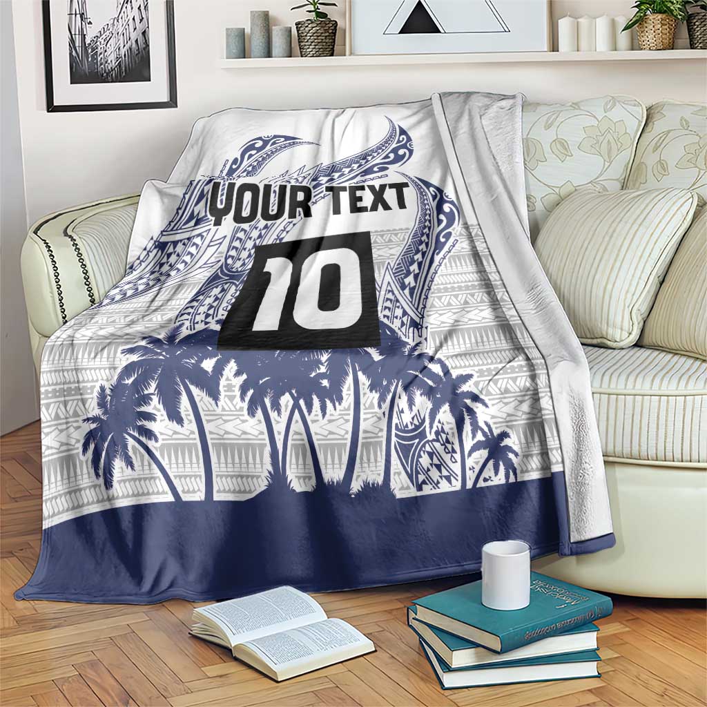 Cook Islands Marathon 2025-Pursuit in Paradise Blanket Blue Color LT03 Blue - Polynesian Pride