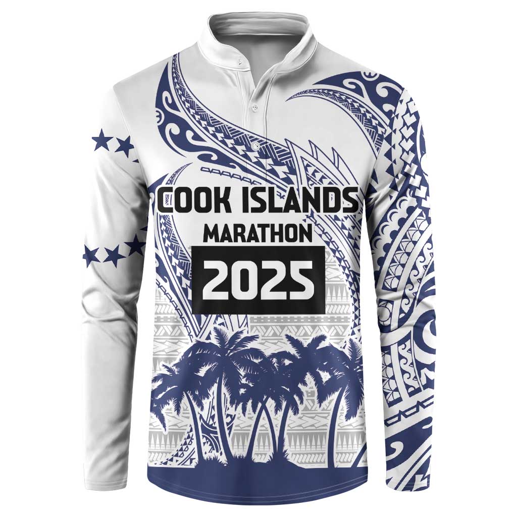 Cook Islands Marathon 2025-Pursuit in Paradise Button Sweatshirt Blue Color LT03 Blue - Polynesian Pride