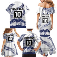 Cook Islands Marathon 2025-Pursuit in Paradise Family Matching Mermaid Dress and Hawaiian Shirt Blue Color LT03 - Polynesian Pride