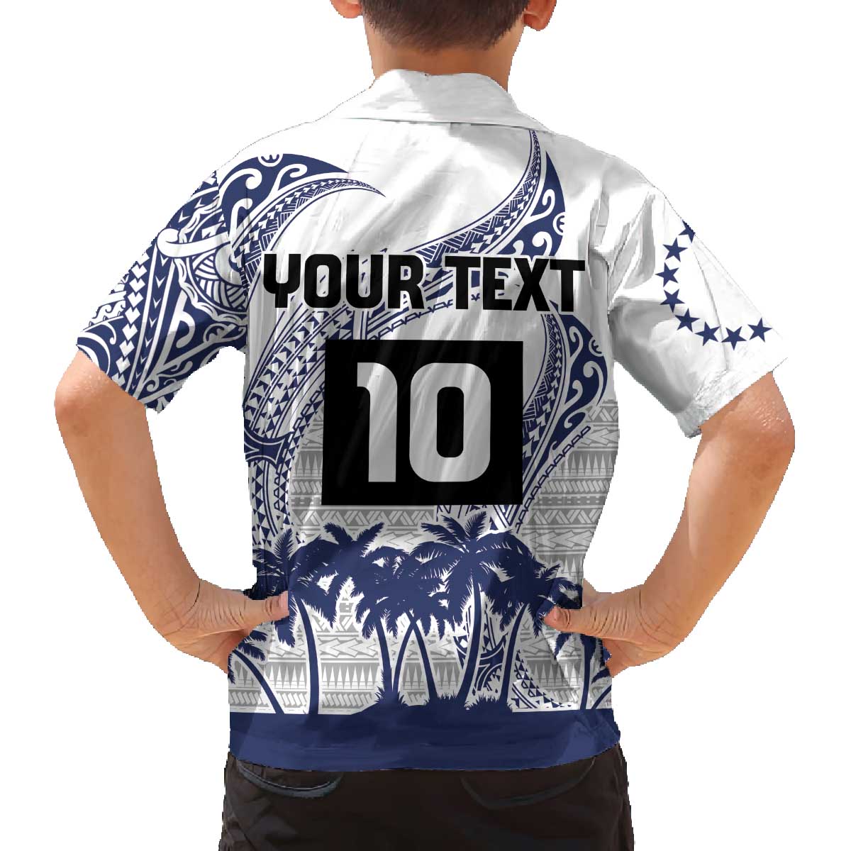 Cook Islands Marathon 2025-Pursuit in Paradise Family Matching Off The Shoulder Long Sleeve Dress and Hawaiian Shirt Blue Color LT03 - Polynesian Pride