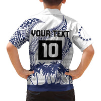 Cook Islands Marathon 2025-Pursuit in Paradise Family Matching Off The Shoulder Long Sleeve Dress and Hawaiian Shirt Blue Color LT03 - Polynesian Pride