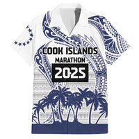 Cook Islands Marathon 2025-Pursuit in Paradise Family Matching Off The Shoulder Long Sleeve Dress and Hawaiian Shirt Blue Color LT03 Dad's Shirt - Short Sleeve Blue - Polynesian Pride