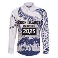 Cook Islands Marathon 2025-Pursuit in Paradise Family Matching Short Sleeve Bodycon Dress and Hawaiian Shirt Blue Color LT03 Dad's Shirt - Long Sleeve Blue - Polynesian Pride