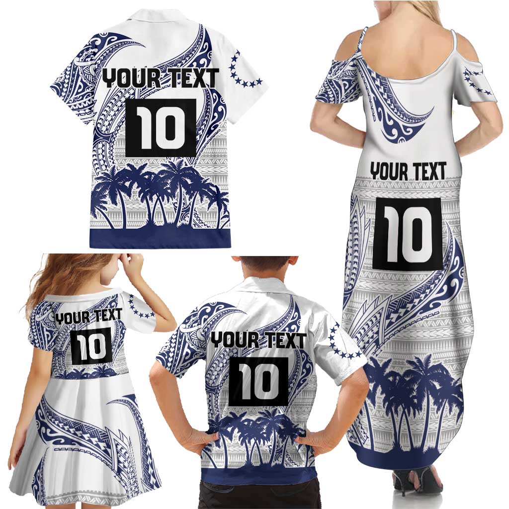 Cook Islands Marathon 2025-Pursuit in Paradise Family Matching Summer Maxi Dress and Hawaiian Shirt Blue Color LT03 - Polynesian Pride