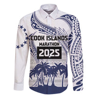 Cook Islands Marathon 2025-Pursuit in Paradise Family Matching Tank Maxi Dress and Hawaiian Shirt Blue Color LT03 Dad's Shirt - Long Sleeve Blue - Polynesian Pride