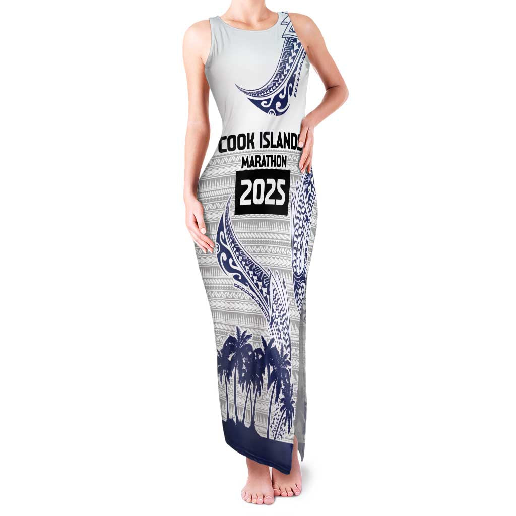 Cook Islands Marathon 2025-Pursuit in Paradise Family Matching Tank Maxi Dress and Hawaiian Shirt Blue Color LT03 Mom's Dress Blue - Polynesian Pride